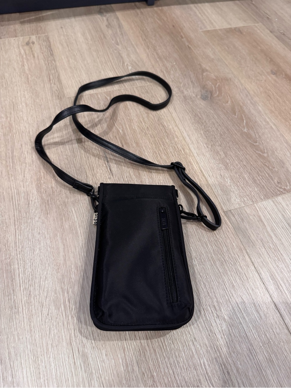 BEIS Black ID Crossbody Phone Pouch with Front Zip Pocket